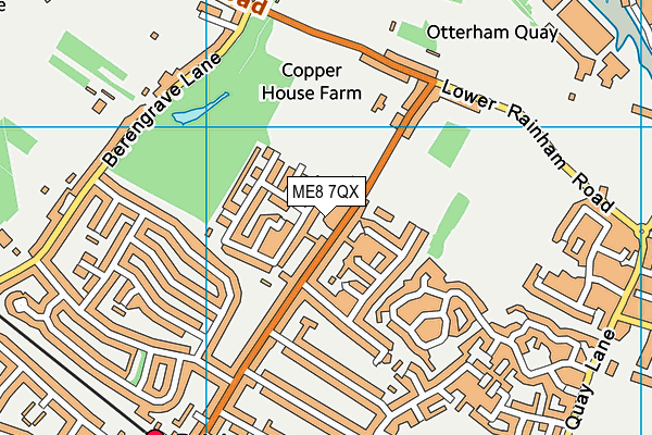 ME8 7QX map - OS VectorMap District (Ordnance Survey) ME8 7QX map - OS VectorMap District (Ordnance Survey)