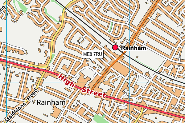 ME8 7RU map - OS VectorMap District (Ordnance Survey) ME8 7RU map - OS VectorMap District (Ordnance Survey)
