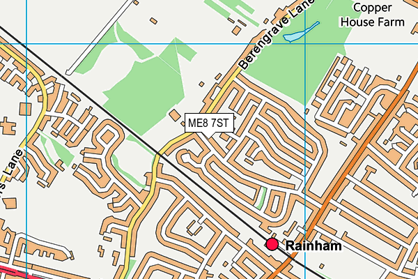 ME8 7ST map - OS VectorMap District (Ordnance Survey) ME8 7ST map - OS VectorMap District (Ordnance Survey)