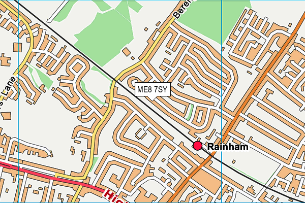 ME8 7SY map - OS VectorMap District (Ordnance Survey) ME8 7SY map - OS VectorMap District (Ordnance Survey)