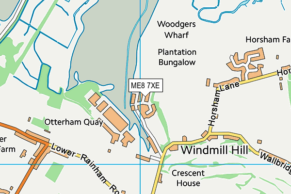 ME8 7XE map - OS VectorMap District (Ordnance Survey)