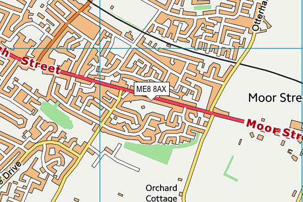 ME8 8AX map - OS VectorMap District (Ordnance Survey) ME8 8AX map - OS VectorMap District (Ordnance Survey)
