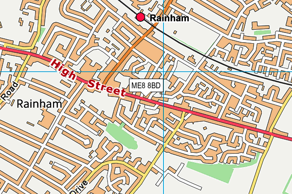 ME8 8BD map - OS VectorMap District (Ordnance Survey) ME8 8BD map - OS VectorMap District (Ordnance Survey)