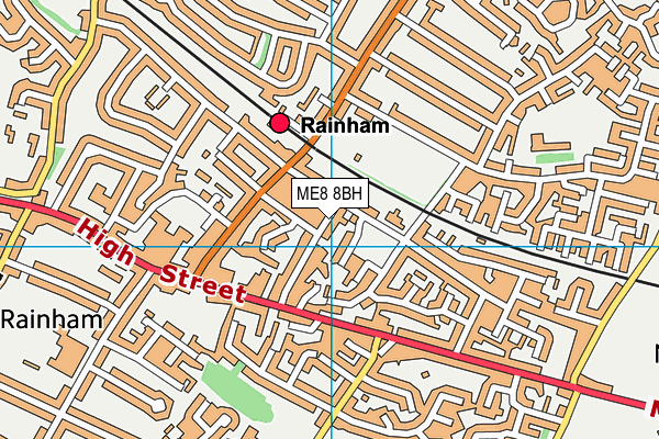 ME8 8BH map - OS VectorMap District (Ordnance Survey) ME8 8BH map - OS VectorMap District (Ordnance Survey)