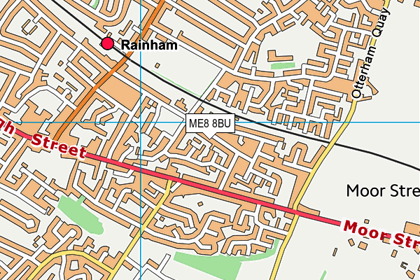 ME8 8BU map - OS VectorMap District (Ordnance Survey) ME8 8BU map - OS VectorMap District (Ordnance Survey)