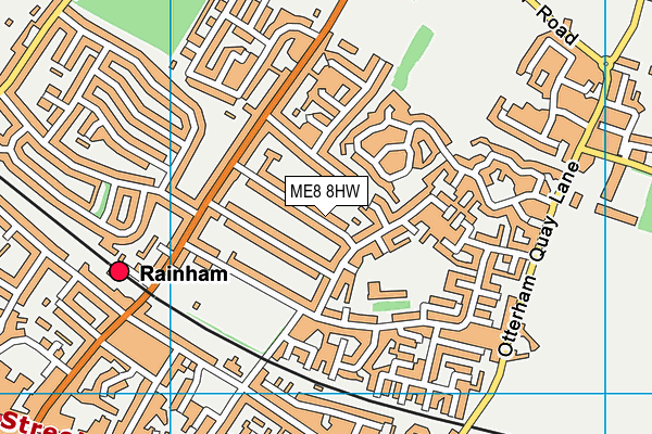 ME8 8HW map - OS VectorMap District (Ordnance Survey)