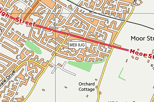 ME8 8JG map - OS VectorMap District (Ordnance Survey) ME8 8JG map - OS VectorMap District (Ordnance Survey)