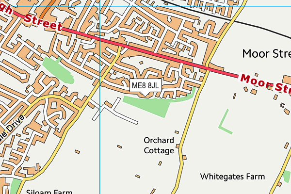 ME8 8JL map - OS VectorMap District (Ordnance Survey)