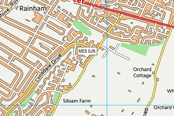ME8 8JN map - OS VectorMap District (Ordnance Survey) ME8 8JN map - OS VectorMap District (Ordnance Survey)
