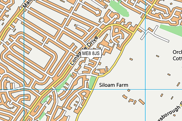 ME8 8JS map - OS VectorMap District (Ordnance Survey) ME8 8JS map - OS VectorMap District (Ordnance Survey)