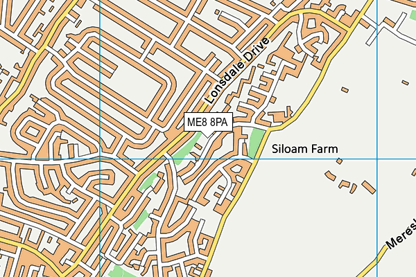 ME8 8PA map - OS VectorMap District (Ordnance Survey) ME8 8PA map - OS VectorMap District (Ordnance Survey)