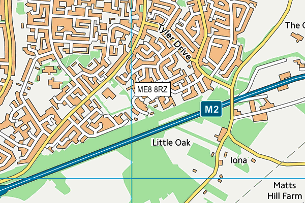 ME8 8RZ map - OS VectorMap District (Ordnance Survey) ME8 8RZ map - OS VectorMap District (Ordnance Survey)