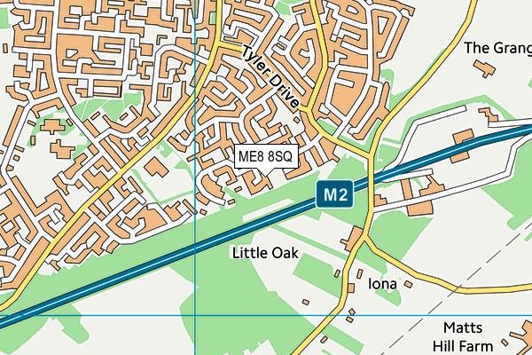 ME8 8SQ map - OS VectorMap District (Ordnance Survey) ME8 8SQ map - OS VectorMap District (Ordnance Survey)