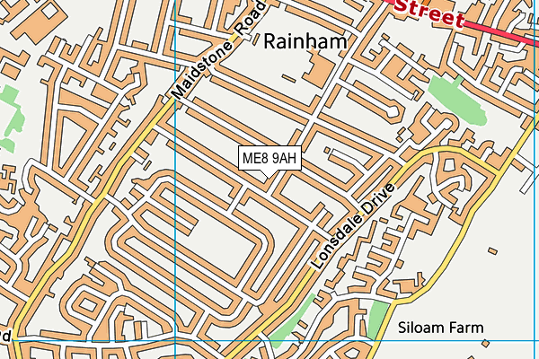 ME8 9AH map - OS VectorMap District (Ordnance Survey) ME8 9AH map - OS VectorMap District (Ordnance Survey)