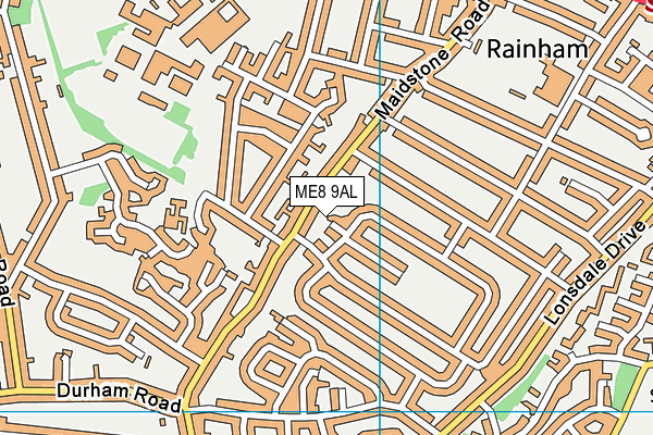 ME8 9AL map - OS VectorMap District (Ordnance Survey) ME8 9AL map - OS VectorMap District (Ordnance Survey)