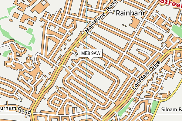 ME8 9AW map - OS VectorMap District (Ordnance Survey)