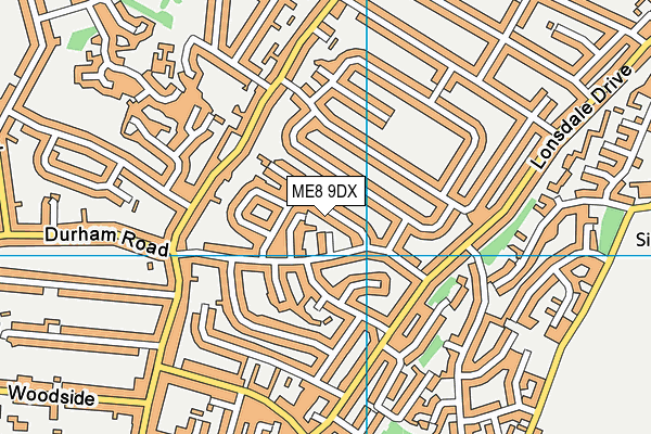 ME8 9DX map - OS VectorMap District (Ordnance Survey) ME8 9DX map - OS VectorMap District (Ordnance Survey)