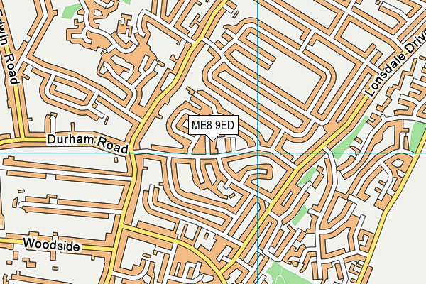 ME8 9ED map - OS VectorMap District (Ordnance Survey) ME8 9ED map - OS VectorMap District (Ordnance Survey)