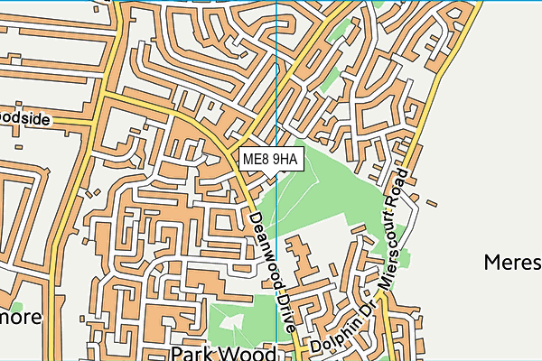 ME8 9HA map - OS VectorMap District (Ordnance Survey) ME8 9HA map - OS VectorMap District (Ordnance Survey)
