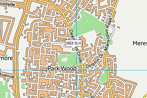 ME8 9LH map - OS VectorMap District (Ordnance Survey) ME8 9LH map - OS VectorMap District (Ordnance Survey)