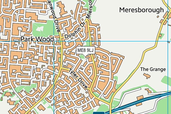 ME8 9LJ map - OS VectorMap District (Ordnance Survey) ME8 9LJ map - OS VectorMap District (Ordnance Survey)
