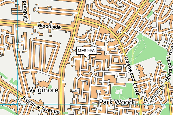 ME8 9PA map - OS VectorMap District (Ordnance Survey)