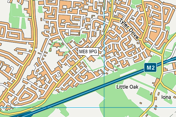 ME8 9PG map - OS VectorMap District (Ordnance Survey) ME8 9PG map - OS VectorMap District (Ordnance Survey)