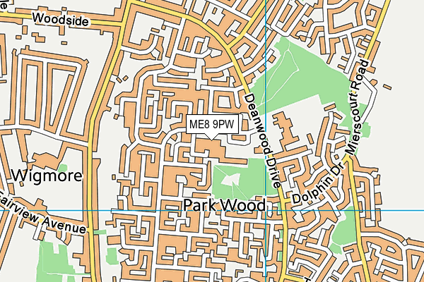 ME8 9PW map - OS VectorMap District (Ordnance Survey) ME8 9PW map - OS VectorMap District (Ordnance Survey)