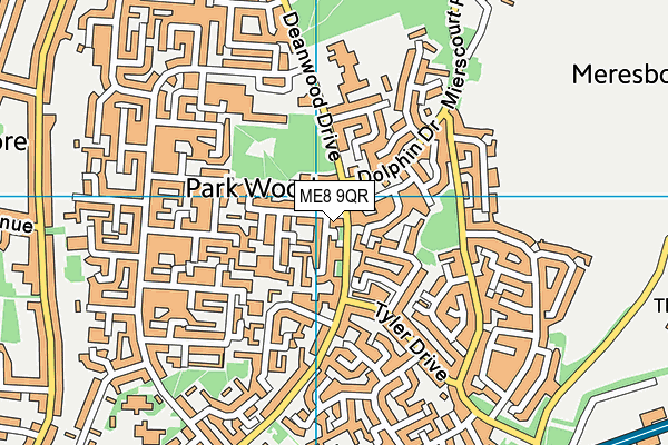 ME8 9QR map - OS VectorMap District (Ordnance Survey) ME8 9QR map - OS VectorMap District (Ordnance Survey)
