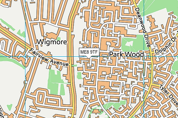 ME8 9TF map - OS VectorMap District (Ordnance Survey) ME8 9TF map - OS VectorMap District (Ordnance Survey)