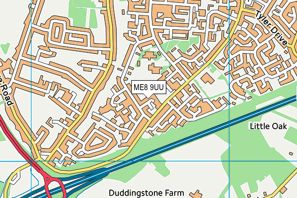 ME8 9UU map - OS VectorMap District (Ordnance Survey) ME8 9UU map - OS VectorMap District (Ordnance Survey)