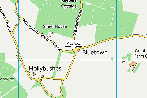 ME9 0AL map - OS VectorMap District (Ordnance Survey) ME9 0AL map - OS VectorMap District (Ordnance Survey)