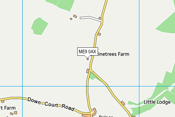 ME9 0AX map - OS VectorMap District (Ordnance Survey) ME9 0AX map - OS VectorMap District (Ordnance Survey)