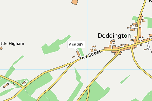 ME9 0BY map - OS VectorMap District (Ordnance Survey)