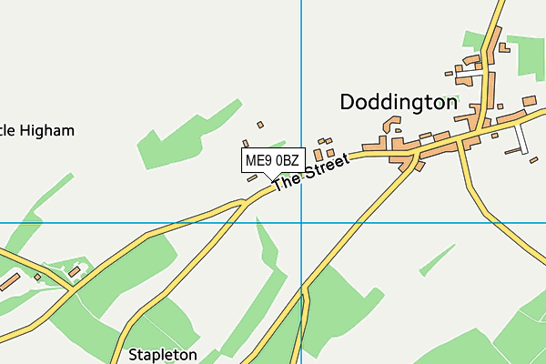 ME9 0BZ map - OS VectorMap District (Ordnance Survey) ME9 0BZ map - OS VectorMap District (Ordnance Survey)
