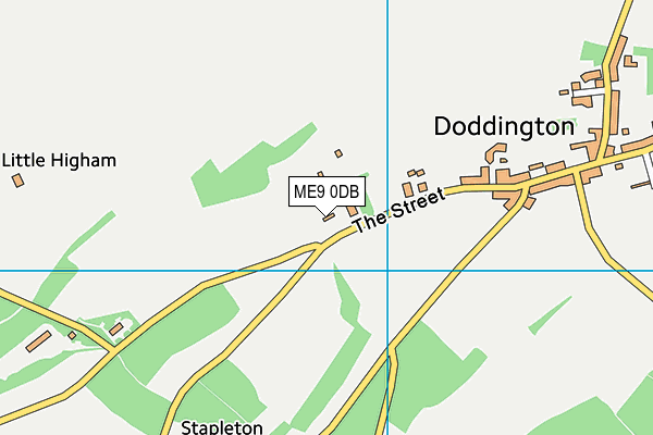 ME9 0DB map - OS VectorMap District (Ordnance Survey)