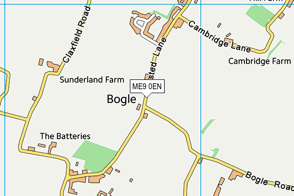 ME9 0EN map - OS VectorMap District (Ordnance Survey)