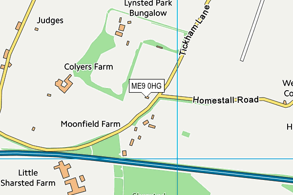 ME9 0HG map - OS VectorMap District (Ordnance Survey) ME9 0HG map - OS VectorMap District (Ordnance Survey)