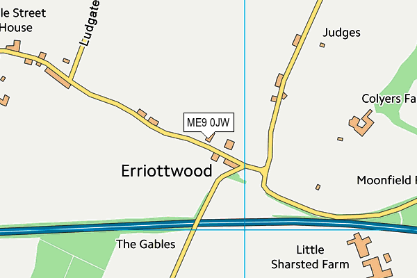 ME9 0JW map - OS VectorMap District (Ordnance Survey)