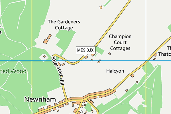 ME9 0JX map - OS VectorMap District (Ordnance Survey)