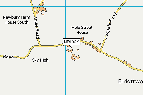ME9 0QX map - OS VectorMap District (Ordnance Survey)