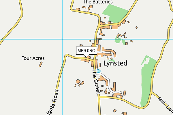 ME9 0RQ map - OS VectorMap District (Ordnance Survey) ME9 0RQ map - OS VectorMap District (Ordnance Survey)