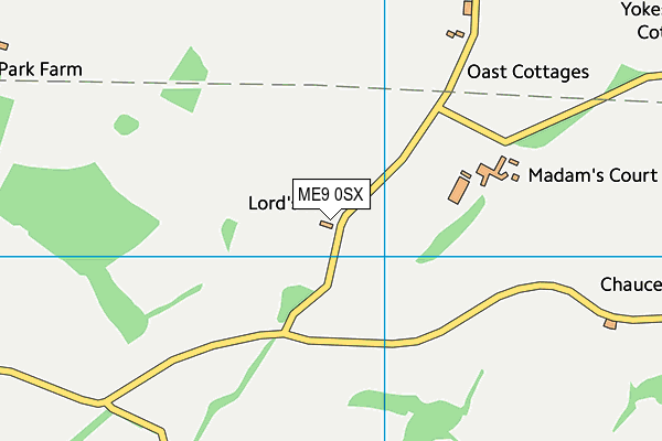 ME9 0SX map - OS VectorMap District (Ordnance Survey)