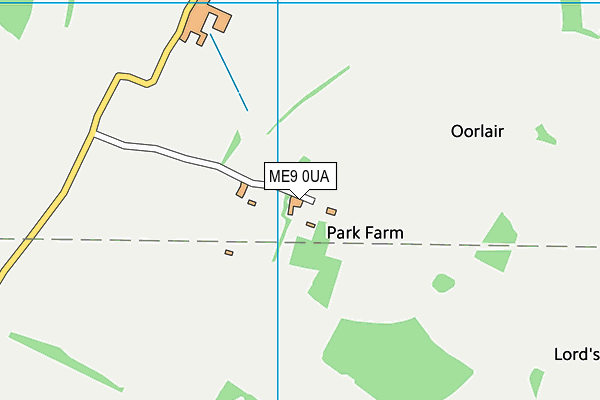ME9 0UA map - OS VectorMap District (Ordnance Survey)