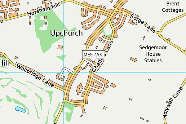 ME9 7AX map - OS VectorMap District (Ordnance Survey)