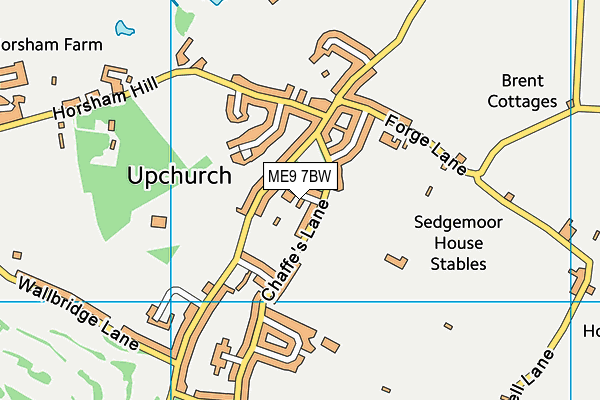 ME9 7BW map - OS VectorMap District (Ordnance Survey)