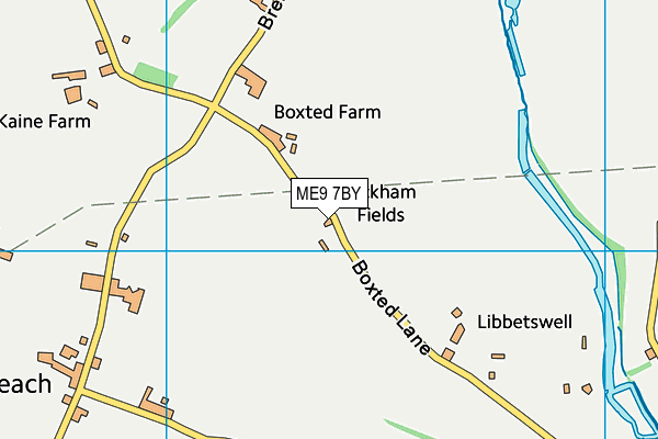ME9 7BY map - OS VectorMap District (Ordnance Survey)