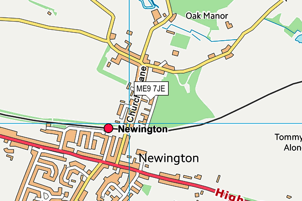 ME9 7JE map - OS VectorMap District (Ordnance Survey)