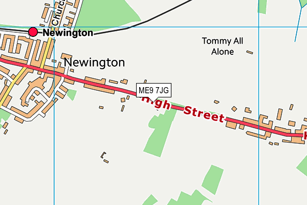 ME9 7JG map - OS VectorMap District (Ordnance Survey) ME9 7JG map - OS VectorMap District (Ordnance Survey)