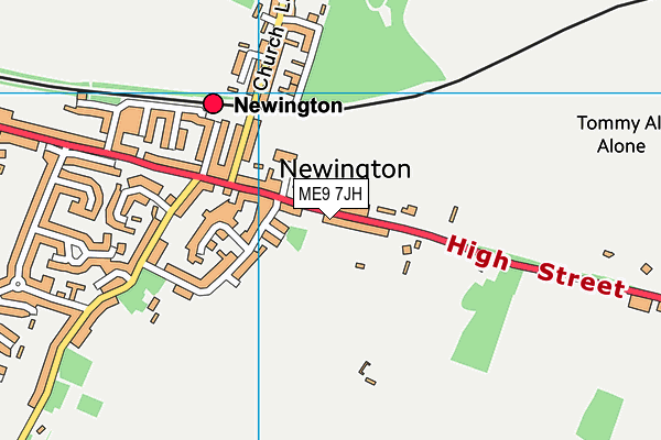 ME9 7JH map - OS VectorMap District (Ordnance Survey) ME9 7JH map - OS VectorMap District (Ordnance Survey)